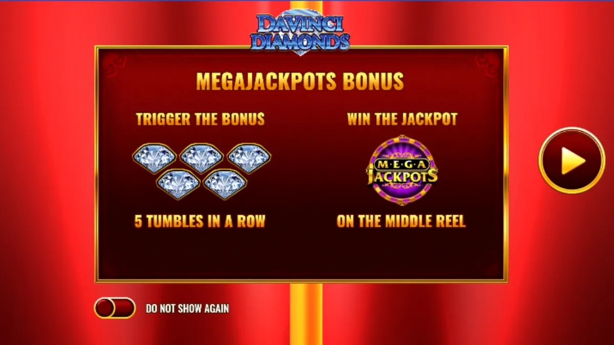Isang visual na representasyon ng Mega Jackpot DaVinci Diamonds slot na nagtatampok ng mga hiyas at sining ng Renaissance.
