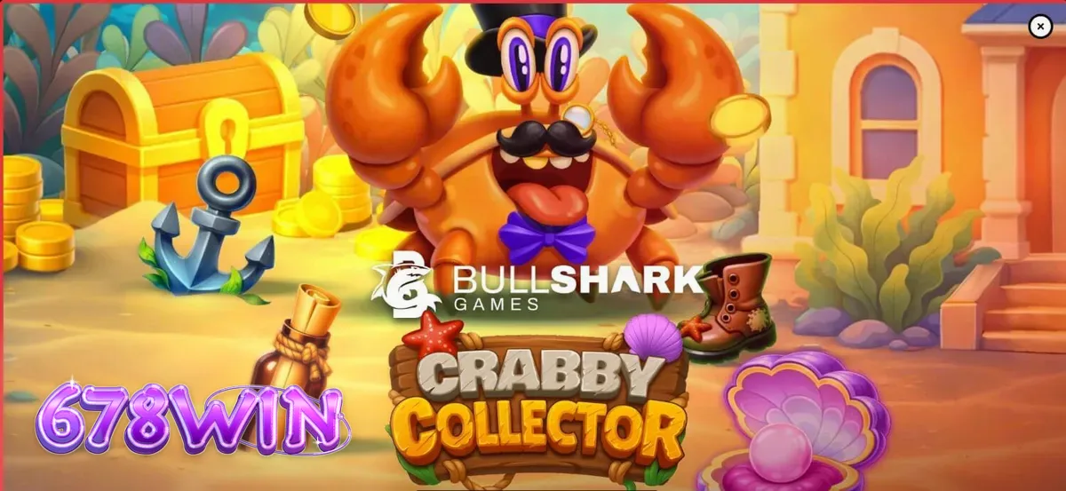 Ang makulay na underwater interface ng Crabby Collector slot na nagpapakita ng alimango at mga kayamanan.